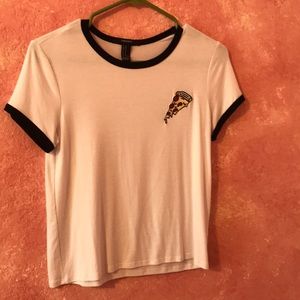 Super soft white graphic tee